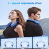 SWEETFULL Portable Neck Fan 360 Cooling Bladeless Personal Fan | No Hair Twisting - 4000mAh USB Rechargeable Wearable Fan for Travel, Birthday Gifts for Men, Women, Mom, and Dad view 2