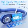SWEETFULL Portable Neck Fan 360 Cooling Bladeless Personal Fan | No Hair Twisting - 4000mAh USB Rechargeable Wearable Fan for Travel, Birthday Gifts for Men, Women, Mom, and Dad view 4
