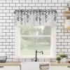 Anzona Curtain Valance 60" x 18", Grey Ombre Botanical Window Valances Rod Pocket Curtains Drapes, Watercolor Gray Pastoral Leaf Rustic Short Topper Curtain for Kitchen Cafe Living Room, 1 Panel view 4