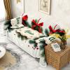 AQUNNEW Sofa Cover Water Resistant Slipcover Furniture Protector Christmas Tree Washable Couch Cover with Non Slip for Kids Dogs Pet view 1
