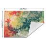 1 PVC Placemats Set Place Mats Abstract Flowers and Dragonfly Non-Slip Weave Place Mats 12" x 18" Farmhouse Table Mat Set for Family Dinners Wedding Parties view 2
