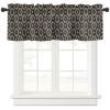 Anzona Curtain Valance 42" x 18", Black Brown Geometric Window Valances Rod Pocket Curtains Drapes, Retro Modern Abstract Art Short Topper Curtain for Kitchen Cafe Living Room, 1 Panel view 1