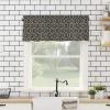 Anzona Curtain Valance 42" x 18", Black Brown Geometric Window Valances Rod Pocket Curtains Drapes, Retro Modern Abstract Art Short Topper Curtain for Kitchen Cafe Living Room, 1 Panel view 4