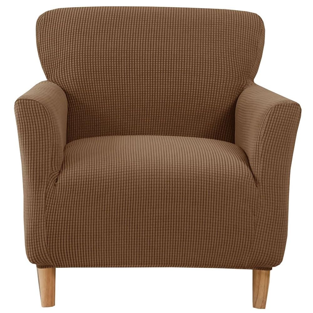 Banquet Armchair Slipcovers Stretch Velvet Club Chair Slipcovers with Arms 1 Seat Chair Covers for Living Room Anti Slip Soft Armchair Slipcover Furniture Protector with Elastic Bottom ( Color : #17 )