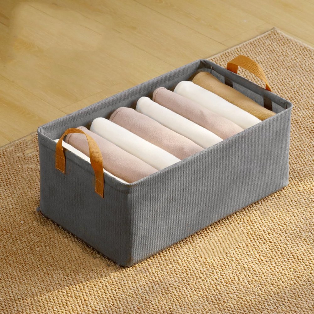 ReesEt Clothes storage box, thickened fabric storage basket, clothes and pants storage box, dormitory household sundries storage box