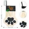French Horn Dog Paw Christmas Stocking Personalized Cute Xmas Socks for Fireplace Party Decorations view 2