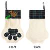 French Horn Dog Paw Christmas Stocking Personalized Cute Xmas Socks for Fireplace Party Decorations view 3