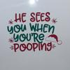 Funny Christmas Decals. Toliet seat Decals. Christmas seat Decals. Bathroom Decor. Christmas Decor. (8 inches) view 1