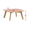 Pimex Side Table Solid Wood Tea Table Window Low Table Bedroom Small Coffee Table Living Room Rectangular Japanese Style Asia Style Furniture view 3