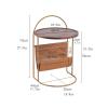 Pimex Side Table Couch Side Tables Round Side Table Home Decoration Retro Small Coffee Table Living Room Office Sofa Side Decor End Table Bedroom Bedside Table Wrought Iron Corner Table Coffee Tables view 2