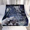 CenturyTee Personalized to My Fianc Blanket from Fiance Wolf Never Forget That I Love You Fianc Birthday Valentine Anniversary Day Christmas Customized Fleece Blanket (60 x 80 in Adult Size) view 2