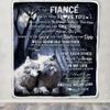 CenturyTee Personalized to My Fianc Blanket from Fiance Wolf Never Forget That I Love You Fianc Birthday Valentine Anniversary Day Christmas Customized Fleece Blanket (60 x 80 in Adult Size) view 3