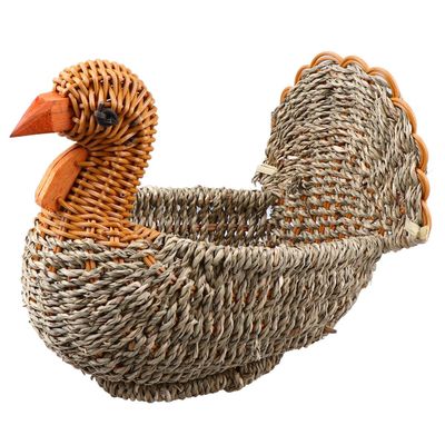 Angoily Cartoon Storage Basket Small 7.87 Inch Woven Snack and Fruit Organizer for Kids Creative Multipurpose Home Use