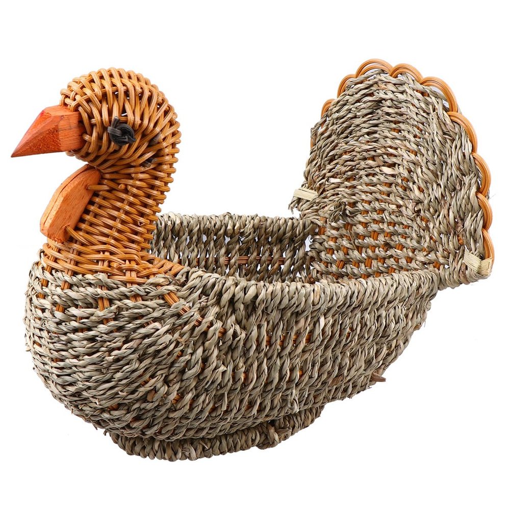 Angoily Cartoon Storage Basket Small 7.87 Inch Woven Snack and Fruit Organizer for Kids Creative Multipurpose Home Use