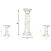 Handmade Mango Wood Eco-Friendly Traditional Antique White Set of Three 6",12" & 6" Pillar Candle Holder view 4