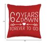 62 Years Down Forever To Go 62nd Husband Wife Anniversary Throw Pillow view 4