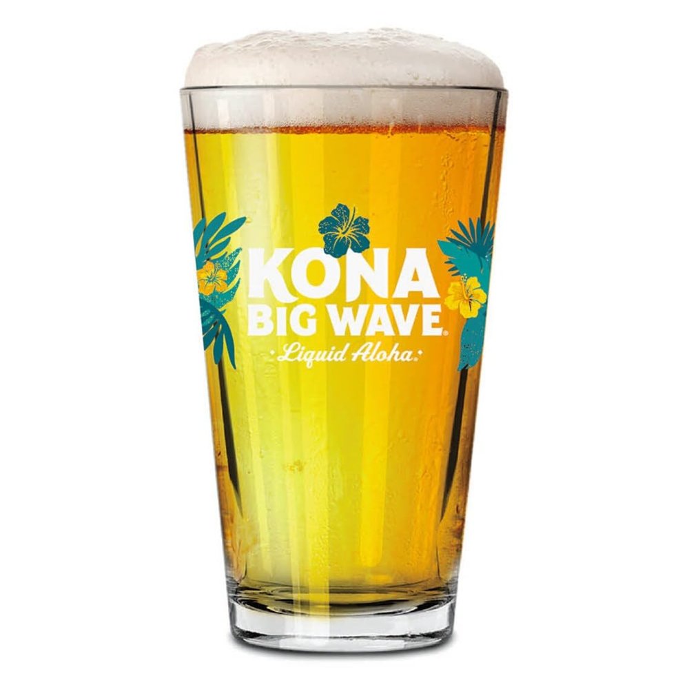 Beer Snob Barware Kona Big Wave Signature Pint Glasses - Set of 2