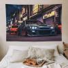 ANMOGID Jdm Car R32 Tapestry Japanese Street Wall Hanging Aesthetic Decoration For Bedroom Living Room Wall Art Tapestries 59"x39" view 1