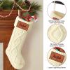 Personalized Christmas Stocking Custom Name Family Christmas Stocking, 18 Large Knitted Xmas Stocking for Kids,Family Fireplace Christmas Holiday Party Decoration (8, Style C) view 2