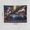 ANMOGID Jdm Car R32 Tapestry Japanese Street Wall Hanging Aesthetic Decoration For Bedroom Living Room Wall Art Tapestries 39"x29" view 2