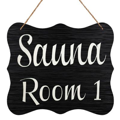 Wooden Decor Signs Sauna Room Number Wood Spa Business Door Sign Home Decorative Printed Wood Wall Art Sign Yard Garden Porch Decor Sign Farmhouse Front Door Wooden Hanging Sign 12X6 Inch