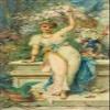 Toperfect Oil Painting Handmade $50-$2000 by College Teachers - Room Decor - 27 Famous Zatzka Wall Art Decor - floral girl standing Hans Zatzka Austrian beauty garden -Size3 view 1
