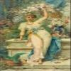 Toperfect Oil Painting Handmade $50-$2000 by College Teachers - Room Decor - 27 Famous Zatzka Wall Art Decor - floral girl standing Hans Zatzka Austrian beauty garden -Size3 view 2