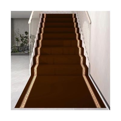 Stair Carpet, Self-Adhesive Full Roll Step Floor Mat, Home Staircase Decoration Protector Stair Pads, Children Elder Pet Safety Anti-Collision Rug (Color : Brown, Size : (WXL) 1.2X1m)