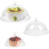 3 Pieces Clear Cake Dome Cover 8" 10" 12" Acrylic Cake Stand Cover Round Cake Cloche Dome Food Plastic Cake Cover for Food Freshness Dessert Plate Box Tray Display (0.1) view 1