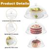 3 Pieces Clear Cake Dome Cover 8" 10" 12" Acrylic Cake Stand Cover Round Cake Cloche Dome Food Plastic Cake Cover for Food Freshness Dessert Plate Box Tray Display (0.1) view 4