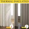 NICETOWN Natural 100% Blackout Linen Insulated Patio Curtain 95 inch Long Burg, Farmhouse Thick Completely Blackout Window Treatment Thermal Drape for Living Room (1 Panel, 100" Width) view 4