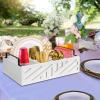 Ameuphercy Paper Plate Holder Utensil Caddy for Kitchen CounterPaper Plate Dispenser with Large Cup Holder for Kitchen Counter, Paper Plate Organizer for Party,Wedding, BBQ view 4