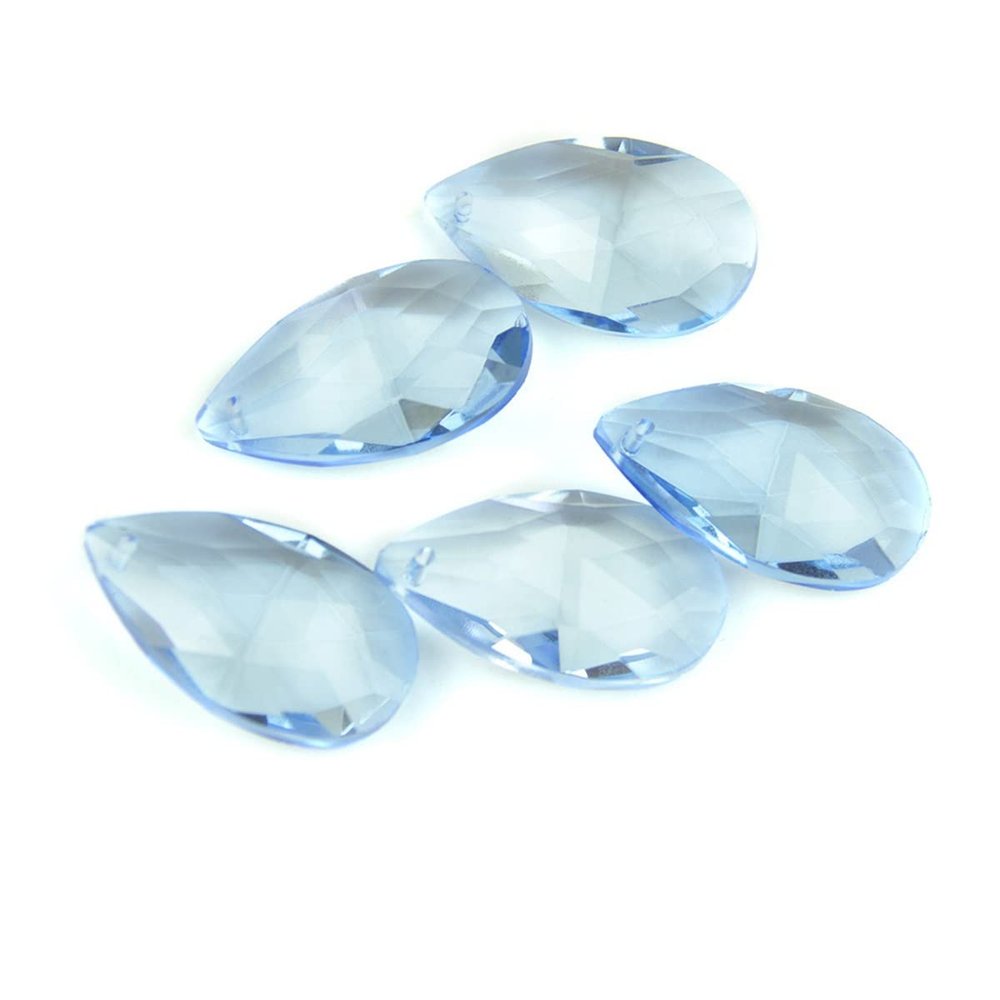 Chandelier Crystal Prisms Pendants Blue 22mm/38mm/50mm/63mm/76mm Chandelier Spare Parts Pendent Crystal Chandelier Crystal Prisms Pendants (Color : 22mm 20pcs)