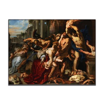 Yomcut Peter Paul Rubens Wall Art - Rubens Massacre of The Innocents Poster - The World'S Most Famous Painting Series - Vintage Poster - Office Kitchen Canvas Wall Decorate Unframed24x32in/60x80cm