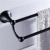 GROWBY Black Bathroom Accessories Sets Wall Mounted Hair Dryer Rack Antique WC Paper Towel Holder Toilet Brush Holder Bathroom Hardware,Double Towel Bar view 3
