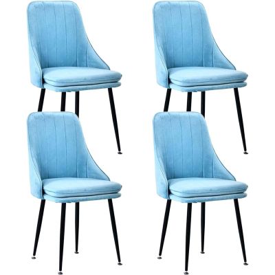 Amunpitic Kitchen Dining Chairs Set of, Dining Room Chairs, Dining Chairs Upholstered Velvet, Kitchen Dining Chairs with Backrest, for Dining Room Living Room Restaurant Cafe Kitchen (E 4 Pack)
