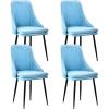 Amunpitic Kitchen Dining Chairs Set of, Dining Room Chairs, Dining Chairs Upholstered Velvet, Kitchen Dining Chairs with Backrest, for Dining Room Living Room Restaurant Cafe Kitchen (E 4 Pack) view 1