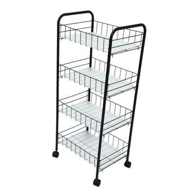 NOLITOY 1pc Multi Movable Storage Rack Kitchen Organizer Wheels for Bathroom Balcony and Utility Spaces Easy to Assemble and Efficient Design