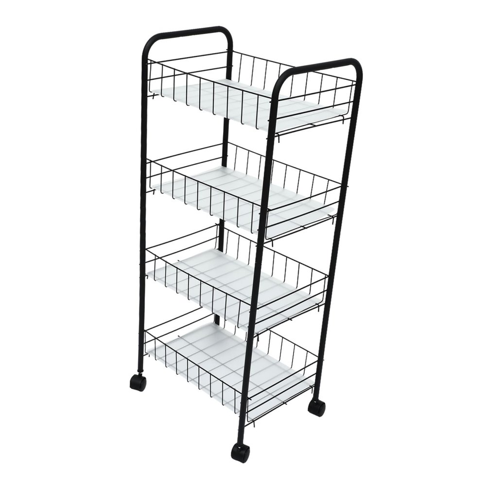 NOLITOY 1pc Multi Movable Storage Rack Kitchen Organizer Wheels for Bathroom Balcony and Utility Spaces Easy to Assemble and Efficient Design