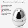 Tyenaza Egg Timer, 60 Minutes Egg Model Mechanical Timer Cooking Alarm Clock Manual Timer for Kitchen(Sliver) view 2