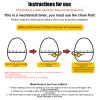 Tyenaza Egg Timer, 60 Minutes Egg Model Mechanical Timer Cooking Alarm Clock Manual Timer for Kitchen(Sliver) view 3