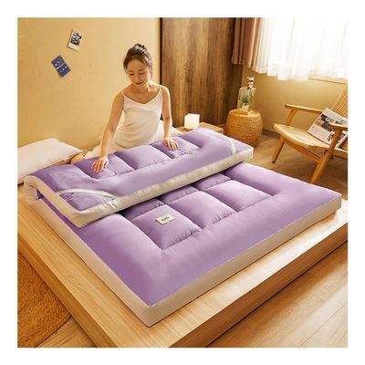 Twin Mattress Pad Extra Thick Alternative Down Pillow Top Mattress Topper Breathable Queen King Hotel Quality Plush Support Japanese Floor Futon Mattresses ( Color : Purple , Size : Queen-150*200cm )