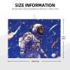 Black astronaut on blue Dish Drying Mat Large 18"x 24" Dishes Drainer Mats for Kitchen Counter Super Absorbent Quick Drying Coffee Mat Dish Rack Pad,Rack Tableware Mat view 2