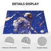 Black astronaut on blue Dish Drying Mat Large 18"x 24" Dishes Drainer Mats for Kitchen Counter Super Absorbent Quick Drying Coffee Mat Dish Rack Pad,Rack Tableware Mat view 3