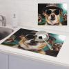 Animal wearing glasses and hat Dish Drying Mat Large 18"x 24" Dishes Drainer Mats for Kitchen Counter Super Absorbent Quick Drying Coffee Mat Dish Rack Pad,Rack Tableware Mat view 1