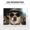 Animal wearing glasses and hat Dish Drying Mat Large 18"x 24" Dishes Drainer Mats for Kitchen Counter Super Absorbent Quick Drying Coffee Mat Dish Rack Pad,Rack Tableware Mat view 2