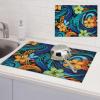Beautiful patterns with ethnic elements Dish Drying Mat Large 18"x 24" Dishes Drainer Mats for Kitchen Counter Super Absorbent Quick Drying Coffee Mat Dish Rack Pad,Rack Tableware Mat view 1