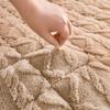 OBONG Twin Milk Velvet Jacquard Mattress Topper Soft Quilted Down Alternative Anti-Slip Bottom Mattress Pad Elastic Straps Warm Queen King Futon Mattresses (Color : Brown, Size : Full-120 * 200cm) view 2