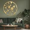SIGNLEADER Metal Wall Art Decor Abstract Geometric Minimalist Modern Abstract Wall Sculpture Hangings Home Decoration for Living Room, Bedroom, Bathroom, Kitchen, Outdoor - 36" Gold view 1