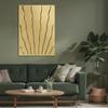 SIGNLEADER Metal Wall Art Decor Zebra Stripe Minimalist Modern Abstract Wall Sculpture Hangings Home Decoration for Living Room, Bedroom, Bathroom, Kitchen, Outdoor - 36" Gold view 1